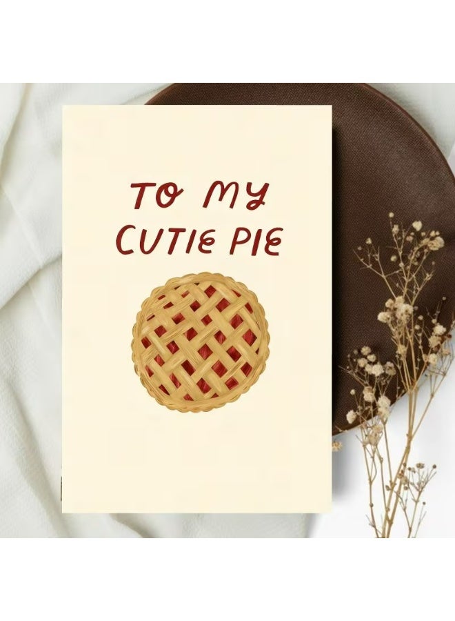 Kandid Cute Valentine's Card 1pc "To My Cutie Pie" (Pie) - Image 3